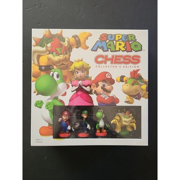 Super Mario Chess Set Collectors Edition Board Game USAopoly 32 Piece New Sealed - Picture 1 of 6